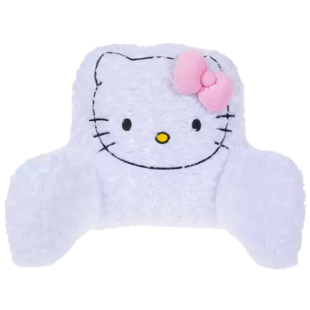 Hello Kitty Soft Back Pillow in White and Pink Bow NWT